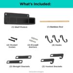 дом и начин на живот бг BLACK+DECKER черна висяща/магнитна стелажна система-рафт със скоби V8R6ZD128 - Image 3