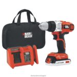 инструменти бг BLACK+DECKER 20v литиева 2-скоростна бормашина/винтоверт с чанта за съхранение бързо зарядно устройство V8R6ZD591 - Image 5