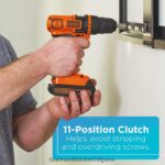 инструменти бг BLACK+DECKER 20v макс. акумулаторна бормашина и комбиниран електроинструмент с ударна винтоверт с батерия и зарядно устройство V8R6ZD540 - Image 14
