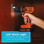 инструменти бг BLACK+DECKER 20v макс. акумулаторна бормашина и комбиниран електроинструмент с ударна винтоверт с батерия и зарядно устройство V8R6ZD540 - Image 15