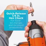 инструменти бг BLACK+DECKER 20v макс. акумулаторна бормашина и комбиниран електроинструмент с ударна винтоверт с батерия и зарядно устройство V8R6ZD540 - Image 16