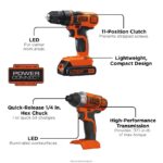 инструменти бг BLACK+DECKER 20v макс. акумулаторна бормашина и комбиниран електроинструмент с ударна винтоверт с батерия и зарядно устройство V8R6ZD540 - Image 9