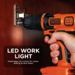 инструменти бг BLACK+DECKER 20v макс. акумулаторна бормашина и комбиниран електроинструмент с ударна винтоверт с батерия и зарядно устройство V8R6ZD540 - Image 10