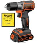 инструменти бг BLACK+DECKER 20v макс захранване 3/8 инча безжична бормашина/винтоверт с комплект за автоматично разпознаване V8R6ZD590 - Image 2