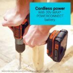 инструменти бг BLACK+DECKER 20v макс захранване 3/8 инча безжична бормашина/винтоверт с комплект за автоматично разпознаване V8R6ZD590 - Image 15