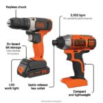 инструменти бг BLACK+DECKER 20v макс. powerconnect безжична бормашина Комбиниран комплект ударен винтоверт V8R6ZD584 - Image 2
