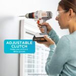 инструменти бг BLACK+DECKER 20v max матричен комплект акумулаторна бормашина/винтоверт бял V8R6ZD585 - Image 9