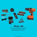 инструменти бг BLACK+DECKER 20v max powerconnect акумулаторна бормашина/винтоверт 44 бр. комплект за домашен проект V8R6ZD549 - Image 4
