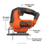 инструменти бг BLACK+DECKER 20v max powerconnect безжичен прободен трион (само инструмент) V8R6ZD659 - Image 5