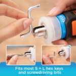 инструменти бг BLACK+DECKER 4v макс. акумулаторна отвертка шестограмна l-образна 2-инчови разнообразни накрайници V8R6ZD568 - Image 3