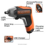 инструменти бг BLACK+DECKER 4v max акумулаторна отвертка с 1-инчови накрайници за отвертка V8R6ZD567 - Image 3