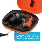 инструменти бг BLACK+DECKER 4v max акумулаторна отвертка с 1-инчови накрайници за отвертка V8R6ZD567 - Image 5