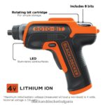 инструменти бг BLACK+DECKER 4v max акумулаторна отвертка с място за битове V8R6ZD560 - Image 9