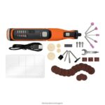 инструменти бг BLACK+DECKER 8v max акумулаторен ротационен инструмент с комплект аксесоари от 35 части V8R6ZD678 - Image 2