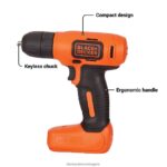 инструменти бг BLACK+DECKER 8v max акумулаторна бормашина 43 бр. комплект проекти за домашен декор V8R6ZD557 - Image 5