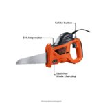 инструменти бг BLACK+DECKER електрически ръчен трион с чанта за съхранение 3,4-ам V8R6ZD669 - Image 6