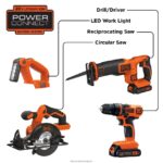 инструменти бг BLACK+DECKER Комбиниран комплект електроинструменти 20v Макс. Комплект безжични електроинструменти с 4 инструмента с 2 батерии и зарядно устройство V8R6ZD544 - Image 2
