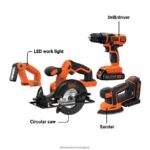 инструменти бг BLACK+DECKER Комбиниран комплект безжична бормашина 20v max powerconnect 4 инструмента V8R6ZD545 - Image 11