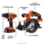 инструменти бг BLACK+DECKER Комбиниран комплект безжична бормашина/винтоверт за 20v max powerconnect циркулярен трион V8R6ZD539 - Image 4