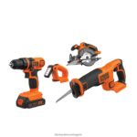 инструменти бг BLACK+DECKER Комбиниран комплект електроинструменти 20v Макс. Комплект безжични електроинструменти с 4 инструмента с 2 батерии и зарядно устройство V8R6ZD544 - Image 5