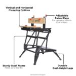 инструменти бг BLACK+DECKER преносима работна маса workmate с капацитет от 425 до 550 паунда V8R6ZD689 - Image 16