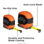 инструменти бг BLACK+DECKER рулетка сноп ръкохватка освобождаване самозаключване 12-футови и 16-футови 2 пакета V8R6ZD614 - Image 2