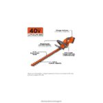 на открито бг BLACK+DECKER 22" 40v макс. ножица за жив плет V8R6ZD507 - Image 10