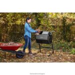 на открито бг BLACK+DECKER двукамерен барабанен компостер 40 галона V8R6ZD410