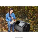 на открито бг BLACK+DECKER двукамерен барабанен компостер 40 галона V8R6ZD410 - Image 8