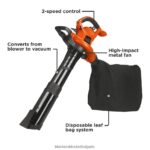 на открито бг BLACK+DECKER духалка за листа и прахосмукачка за листа 3-в-1 12 ампера 250 mph 400 cfm V8R6ZD448 - Image 5