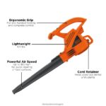 на открито бг BLACK+DECKER електрическа духалка за листа 7-ампер V8R6ZD444 - Image 3
