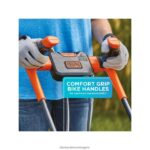 на открито бг BLACK+DECKER електрическа косачка за трева с дръжка за велосипед 15-инчов 10-амперов кабел V8R6ZD418 - Image 4