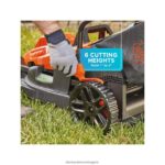 на открито бг BLACK+DECKER електрическа косачка за трева с дръжка за велосипед 15-инчов 10-амперов кабел V8R6ZD418 - Image 5