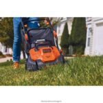на открито бг BLACK+DECKER електрическа косачка за трева с дръжка за велосипед 15-инчов 10-амперов кабел V8R6ZD418 - Image 8