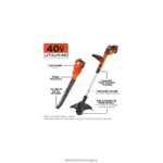 на открито бг BLACK+DECKER Комбиниран комплект литиево-струнен тример/чистачка с напрежение 40v V8R6ZD441 - Image 5